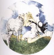 Louis Lcart Like sheep oil painting